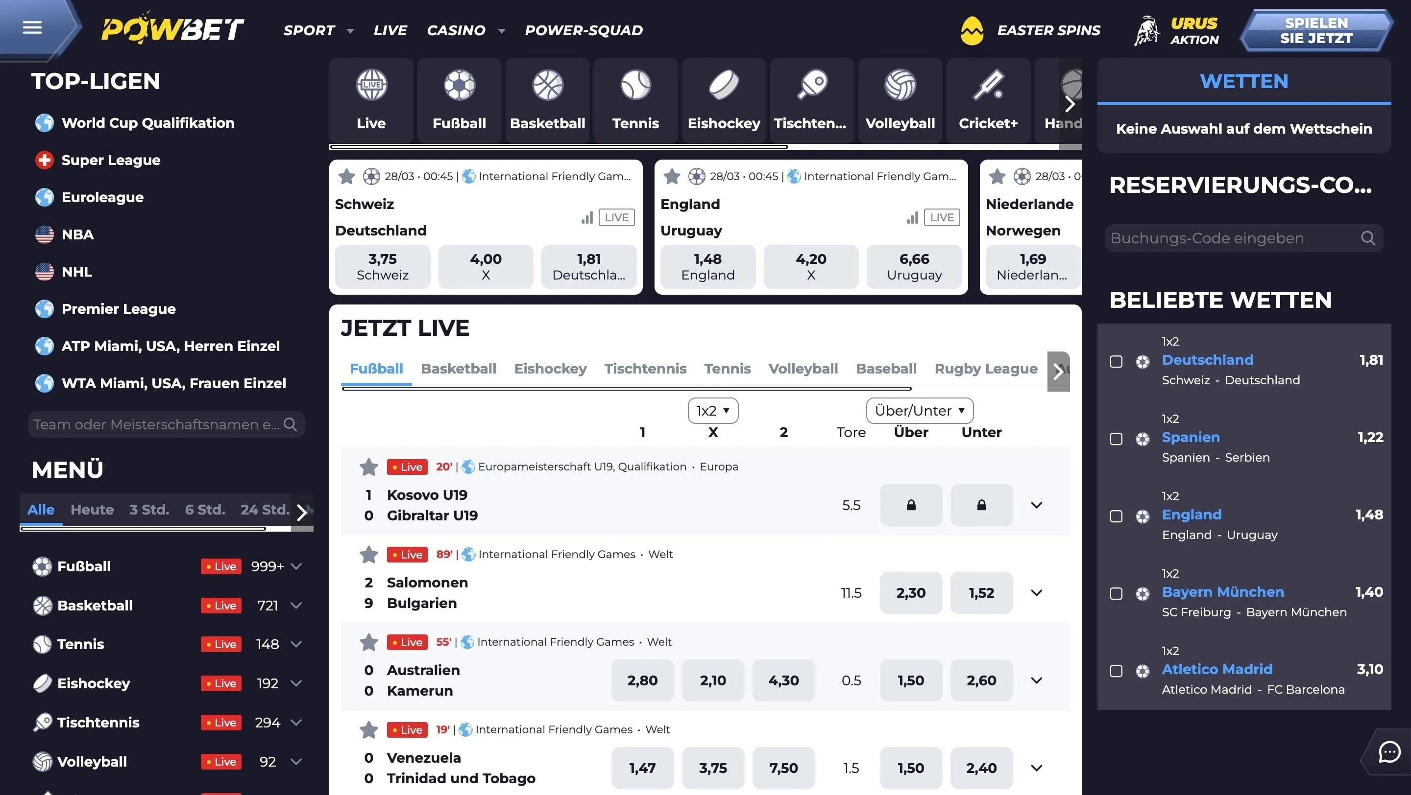 Powbet Casino mit Sportwetten Powbet Casino Startseite